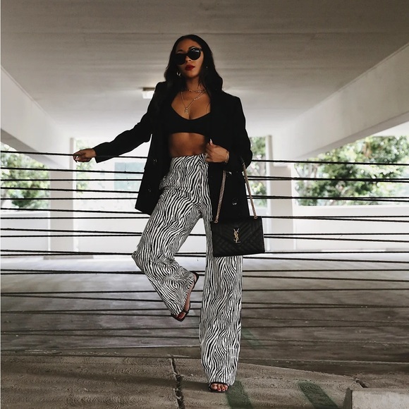 Zebra Faux Leather Pants - Picture 3 of 11